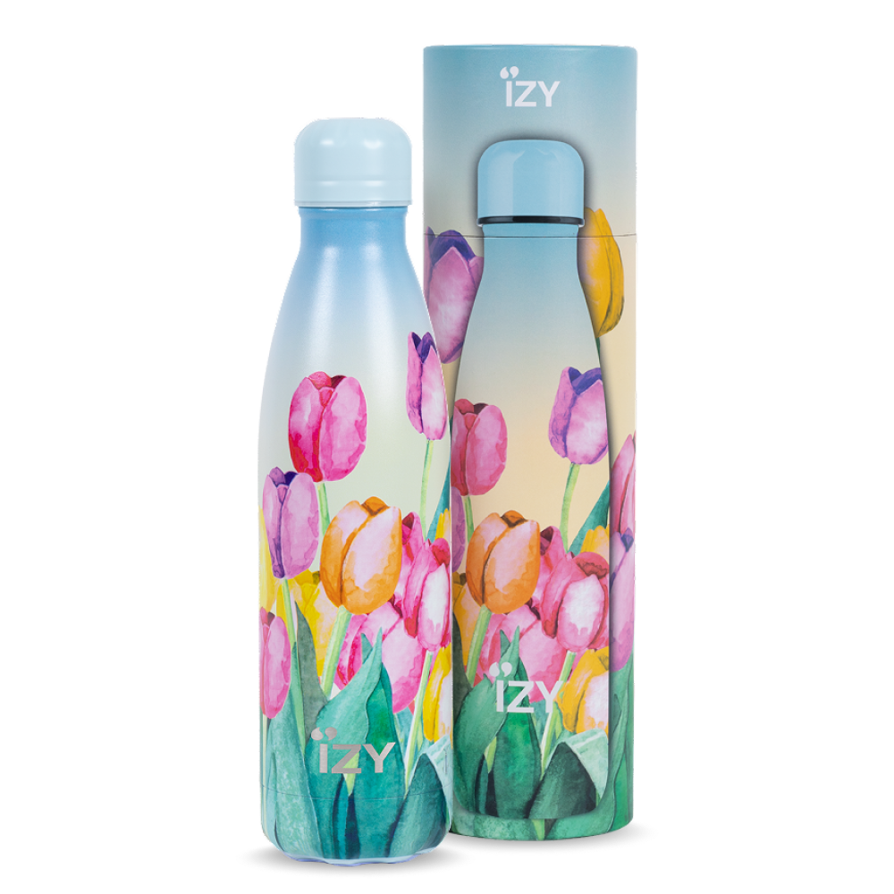 IZY Thermos Bottle Tulip Field - 500ML To-Go Insulated Water Bottles
