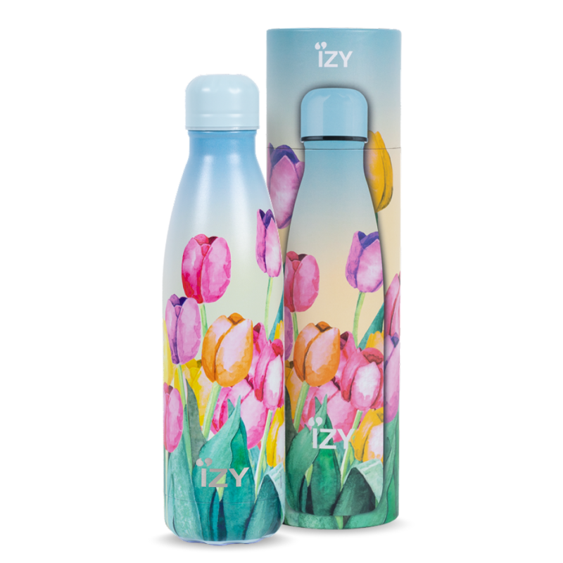 IZY Thermos Bottle Tulip Field - 500ML To-Go Insulated Water Bottles
