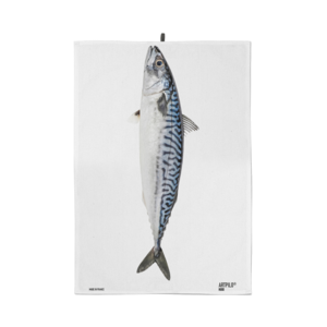 Hugo the Mackerel tea towel