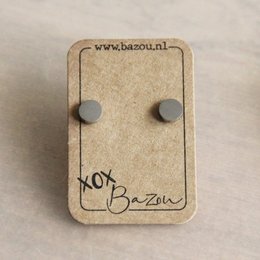 OS408 - RVS oorstekers rond - zilver