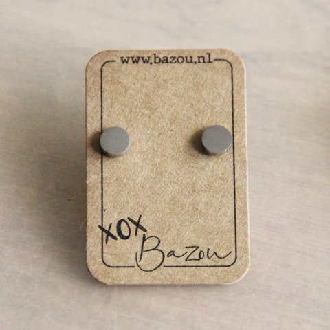 OS408 - Stainless steel ear studs round - silver