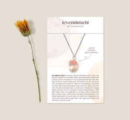 Edelsteinkette mit Botswana Achat - Lebenskraft