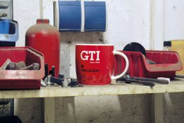 Volkswagen VW GTI Kaffeebecher 370ml - GTI The Legend/Rot