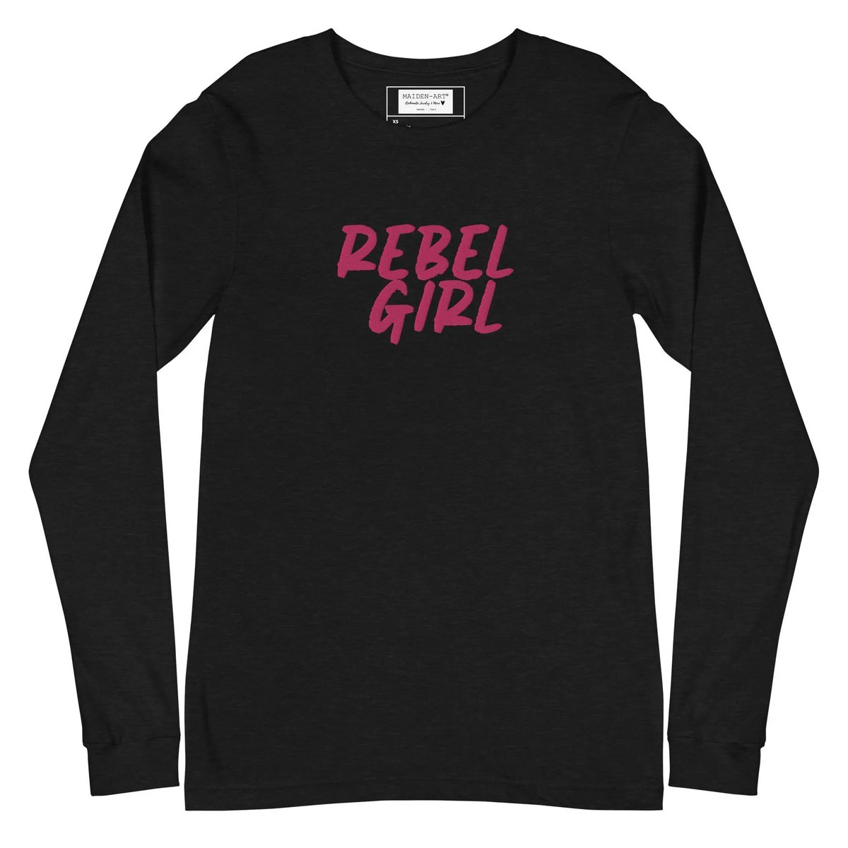 Rebel Girl Unisex T-shirt met lange mouwen en BORDUURSEL