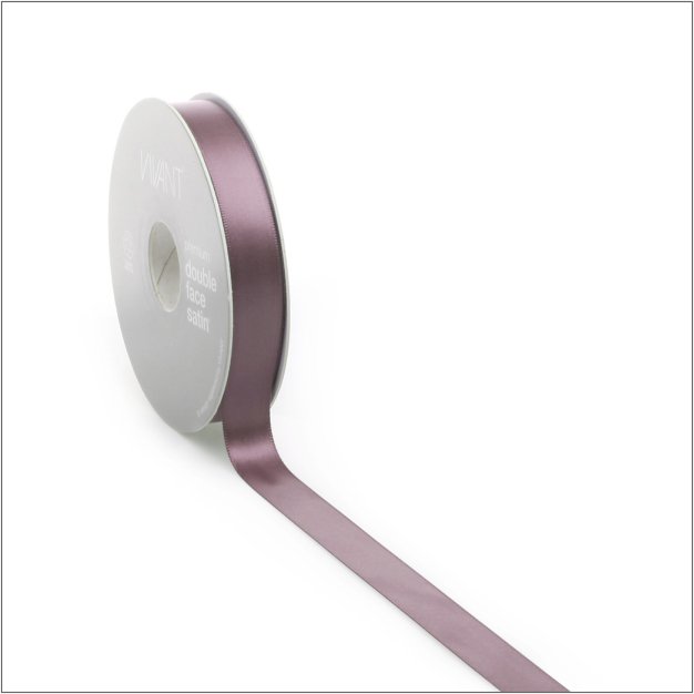 Satin ribbon old pink - 25 mm x 25 meters