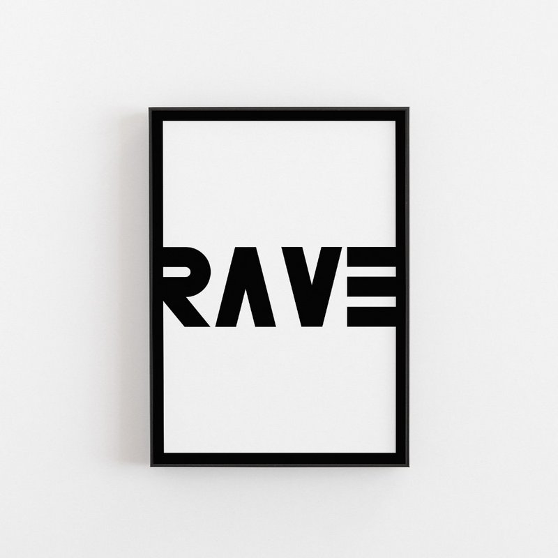 Black Rave - Impresión de arte de pared