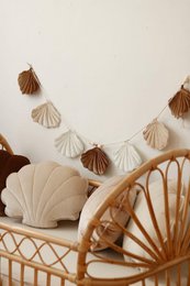 Guirlande Velours "Beige Pearl" avec Coquillages