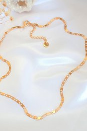 "Coconut" | 24K Flat Link Chain Choker