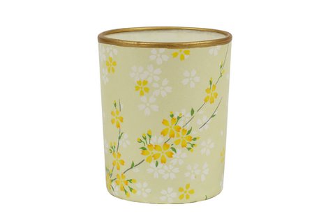 Large tealight holder made of glass & Chiyogami paper | Nara | Hand made