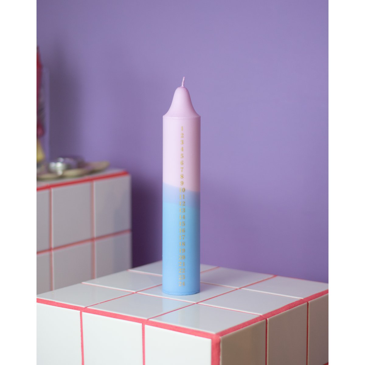 Adventskerze Pastell, Weihnachtskalender
