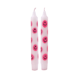 Tafelkerze Smiley Pink – 5er-Set
