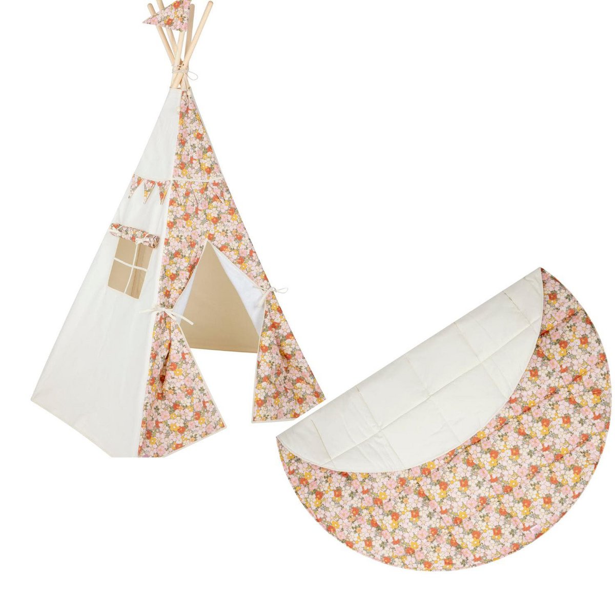 Tipi- en mattenset “Groene tuin”