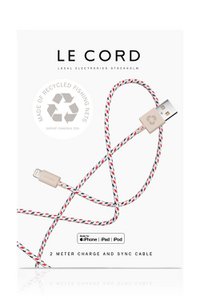 Spiral iPhone Lightning cable · 2 meter · Made of recycled fishing nets