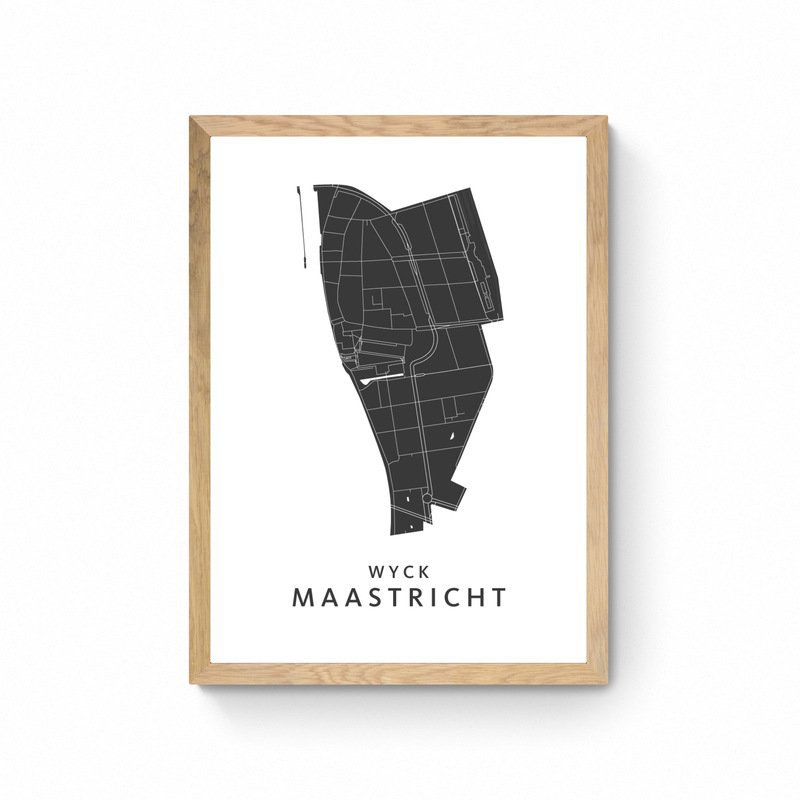 Maastricht - Wyck - Plakat z mapą okolicy
