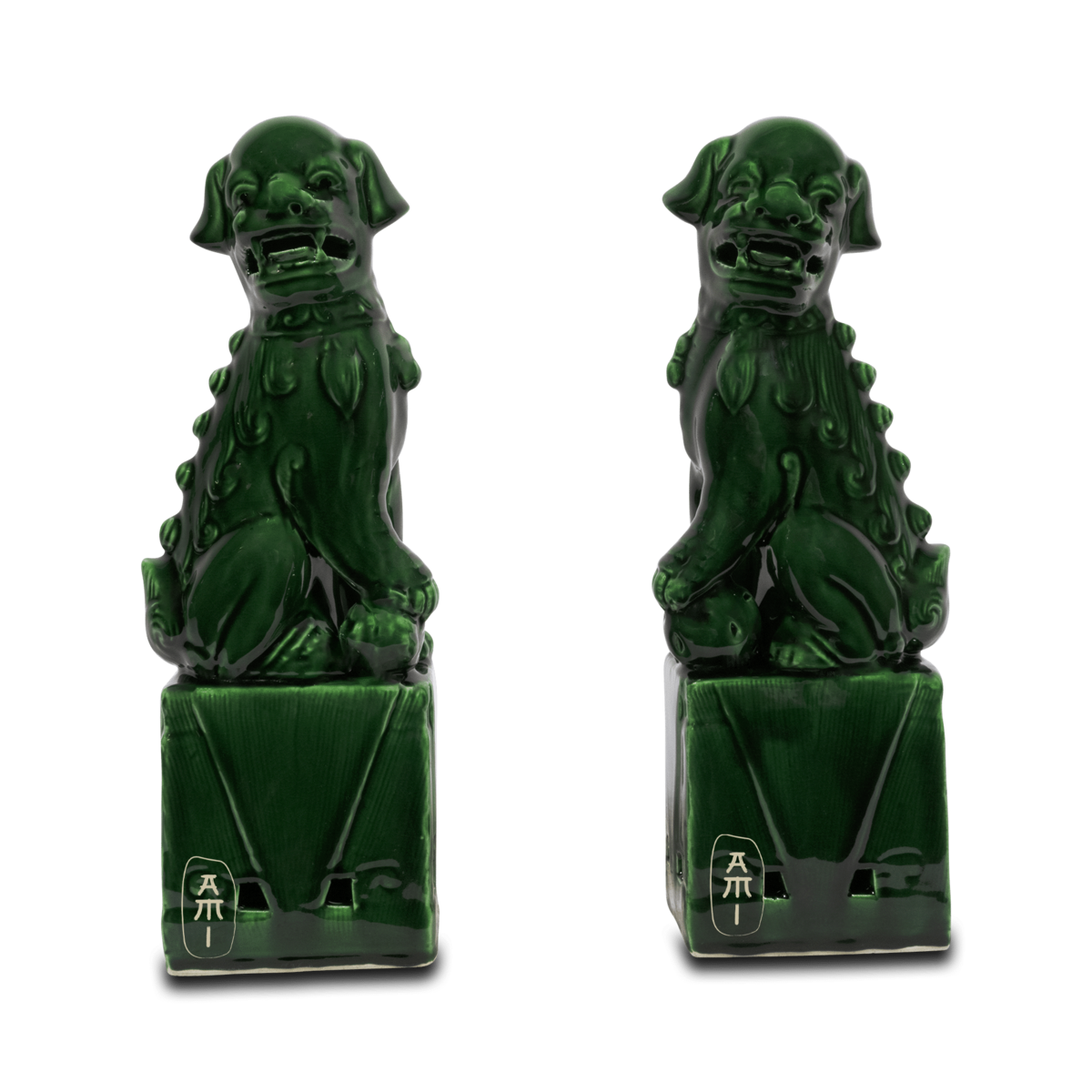 ensemble de chien fu vert