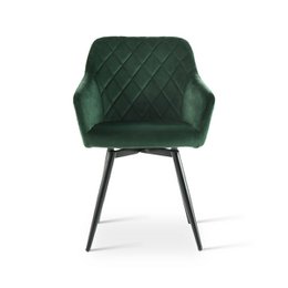 Frazer Diamond Armchair [Set of 2] [Velvet] [360-degree Swivel Base]