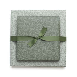 Carta da regalo natalizia sostenibile verde, carta da regalo rami di abete in menta e verde - carta da regalo fronte-retro realizzata con carta riciclata al 100%