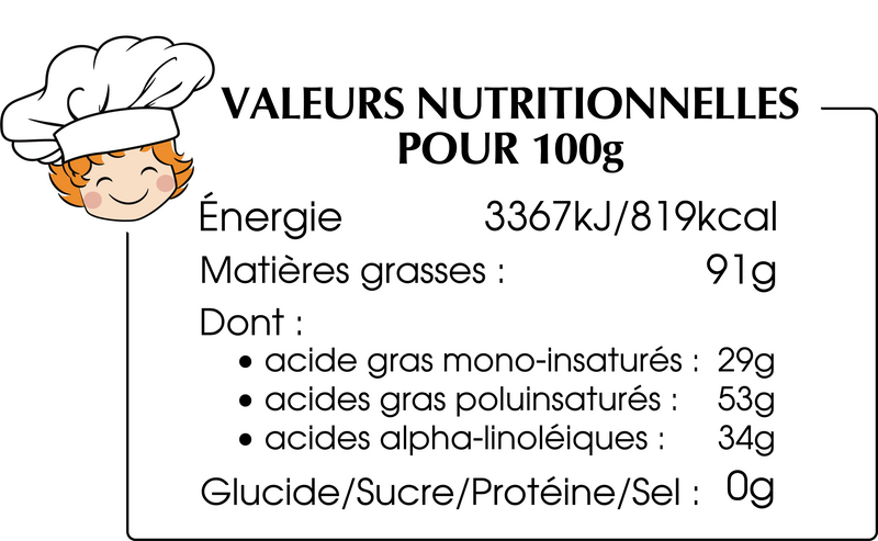 100% lokal økologisk Camelina Virgin Oil