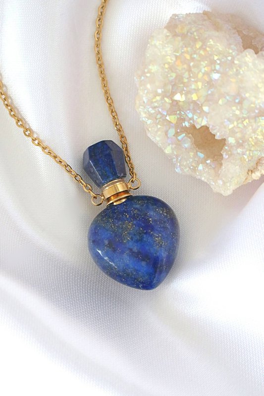 Koninklijke fles | 24K natuurlijke Lapis Lazuli kristallen fles ketting