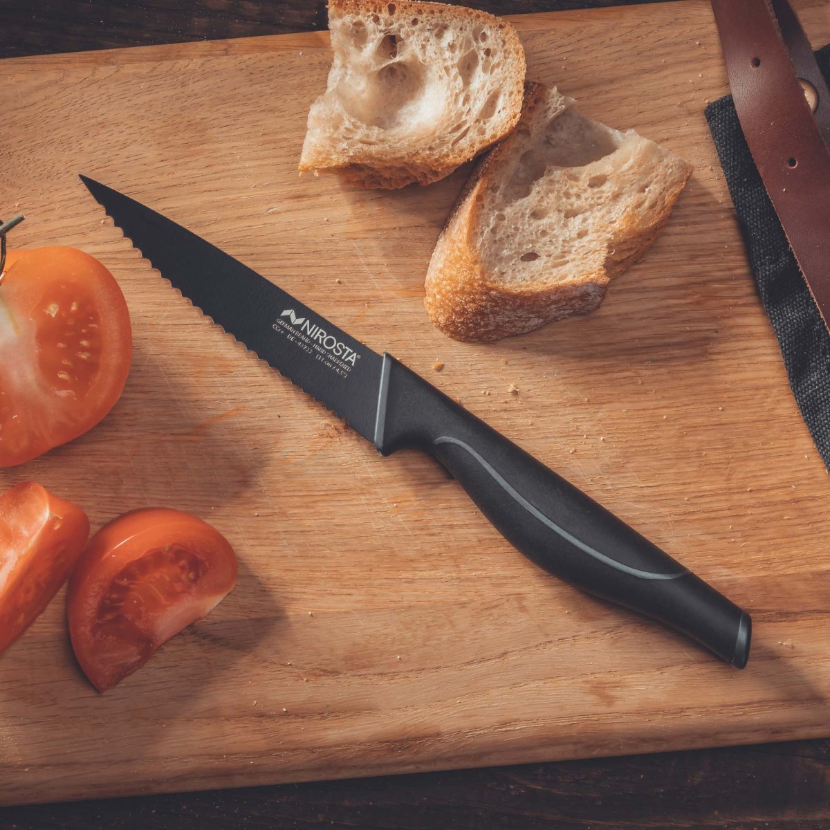 Nirosta Black Edition serrated kitchen knife
