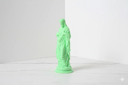Statue du Sacré-Cœur – Finition verte phosphorescente