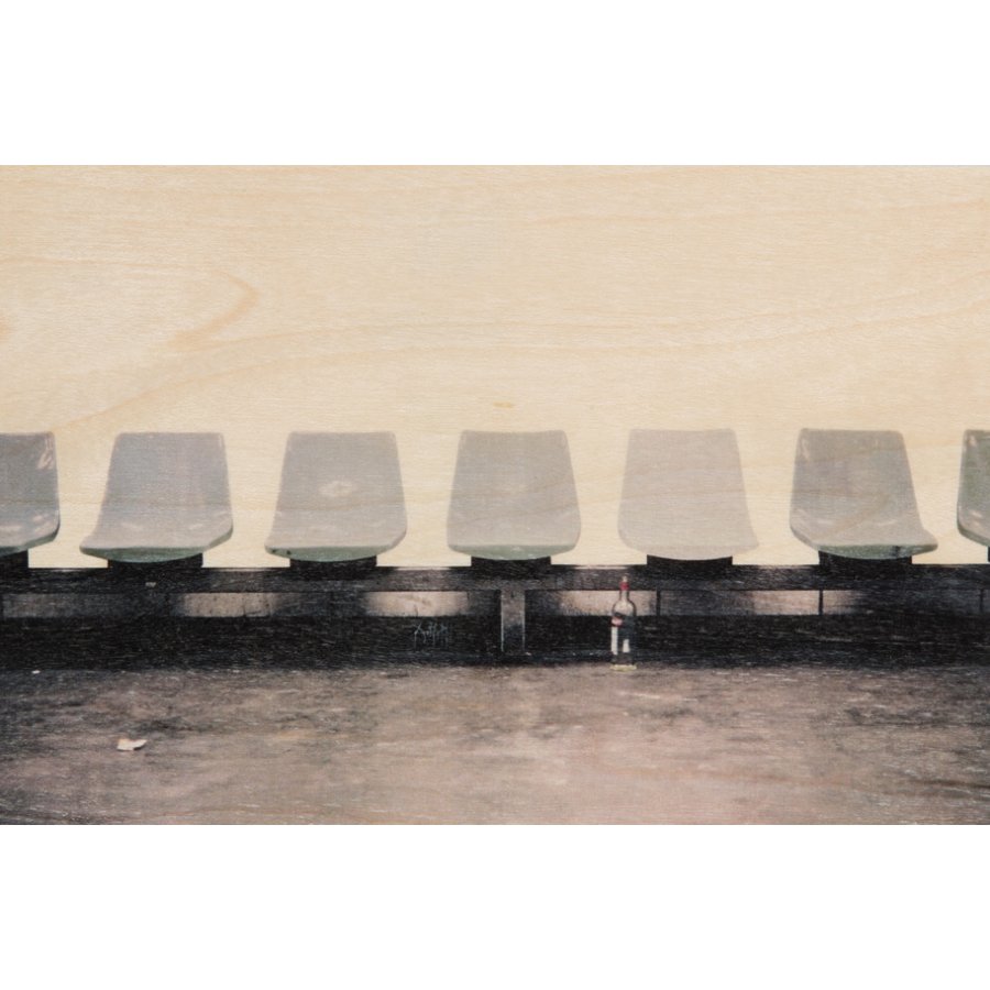 wooden postcard photos seats