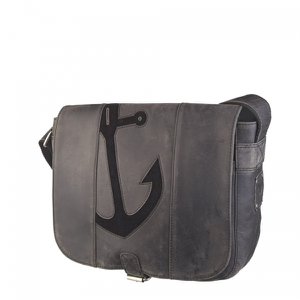 TWENTY FIVE MESSENGERBAG anchor black *ONE BAG TWO STYLES*