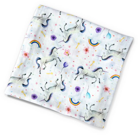 XL hydrophiles Stofftuch Einhorn - 120cm