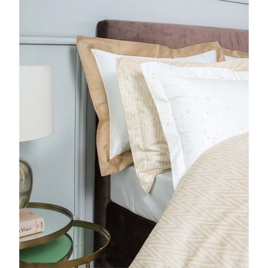 Sateen bed linen set Cosmos Gold