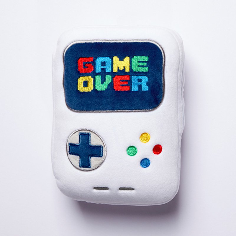 Relaxeazzz Game Over Shaped Plush Travel Pillow & Eye Mask