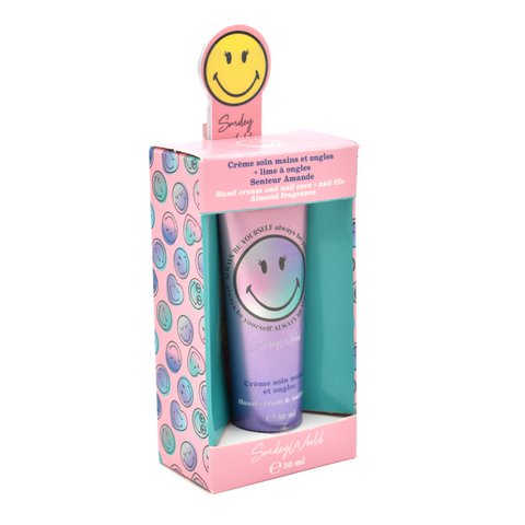 😍Smiley, Handverzorgingscrème en nagelvijl, Geparfumeerd, Geuren, Amandel, Veganistisch, Hydratatie, Kind, Junior, 30 ml, TAKE CARE