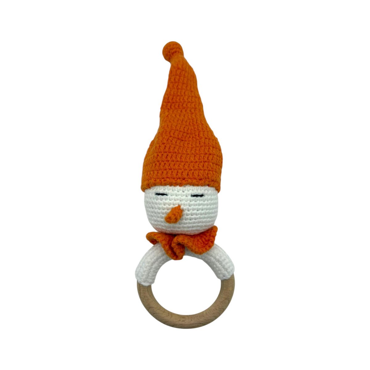 Handmade baby rattle - Christmas gnome