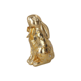 Gold resin decorative bunny H22x14x10