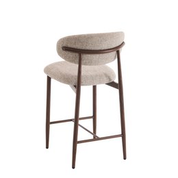 Bar chair Celia Taupe Walnut Santi