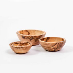 Olive Wood Bowl Set – Set of 4 – Handmade