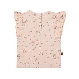 T-Shirt Ruffle Flower Hearts Kids | Pale Dogwood