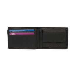 Men's Wallet Billfold Model Of Black Leather