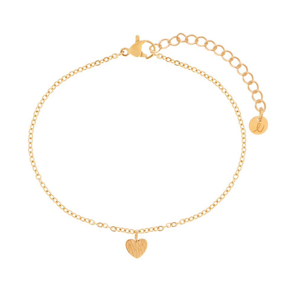 Bracelet textured heart