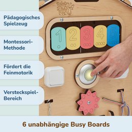 Set - BusyBoard house natural and creative cube