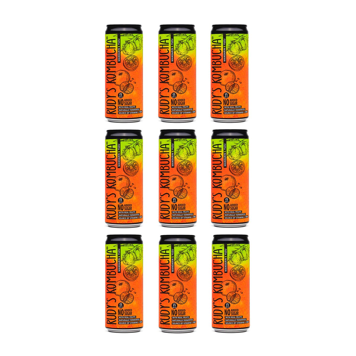 Rudys Raw Mandarin & Yuzu Kombucha (24x330ml)