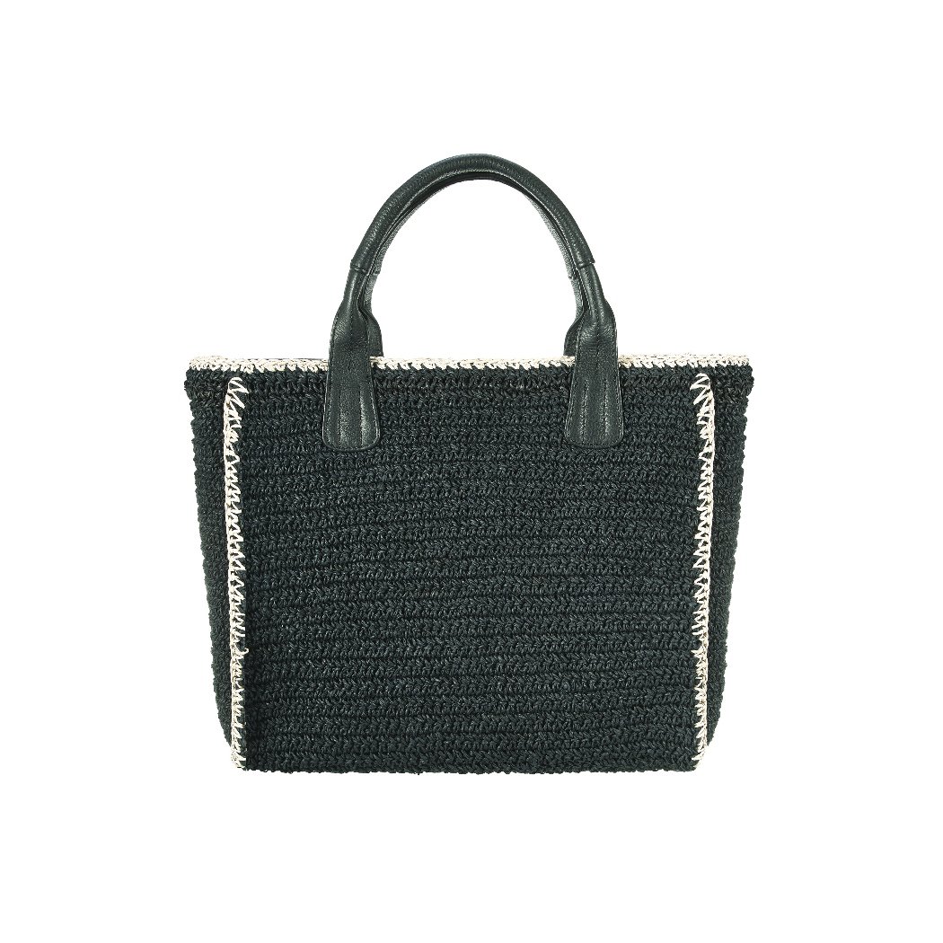 SEABREEZE SHOPPER raffiabast zwart