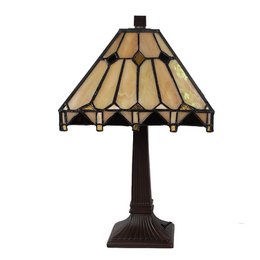 Tiffany table lamp 23x23x38 cm beige glass desk lamp
