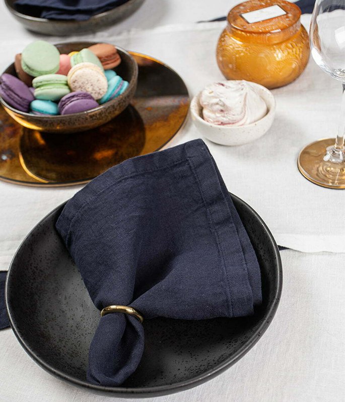 Leinenserviette Indigo