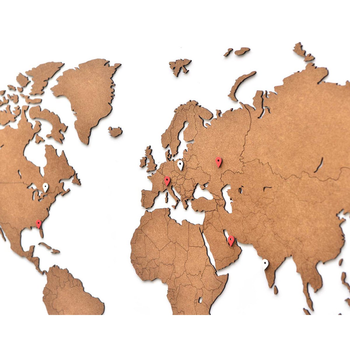 Mappa del mondo in legno - Fai da te - HDF