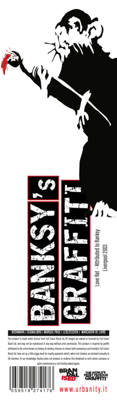 Banksy "Soft-Touch" Bookmark - Love Rat