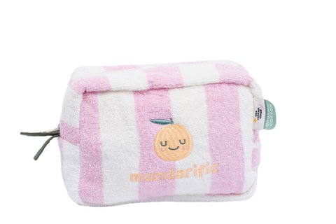 Kulturbeutel aus Frottee-Baumwolle Mandy Mandarine