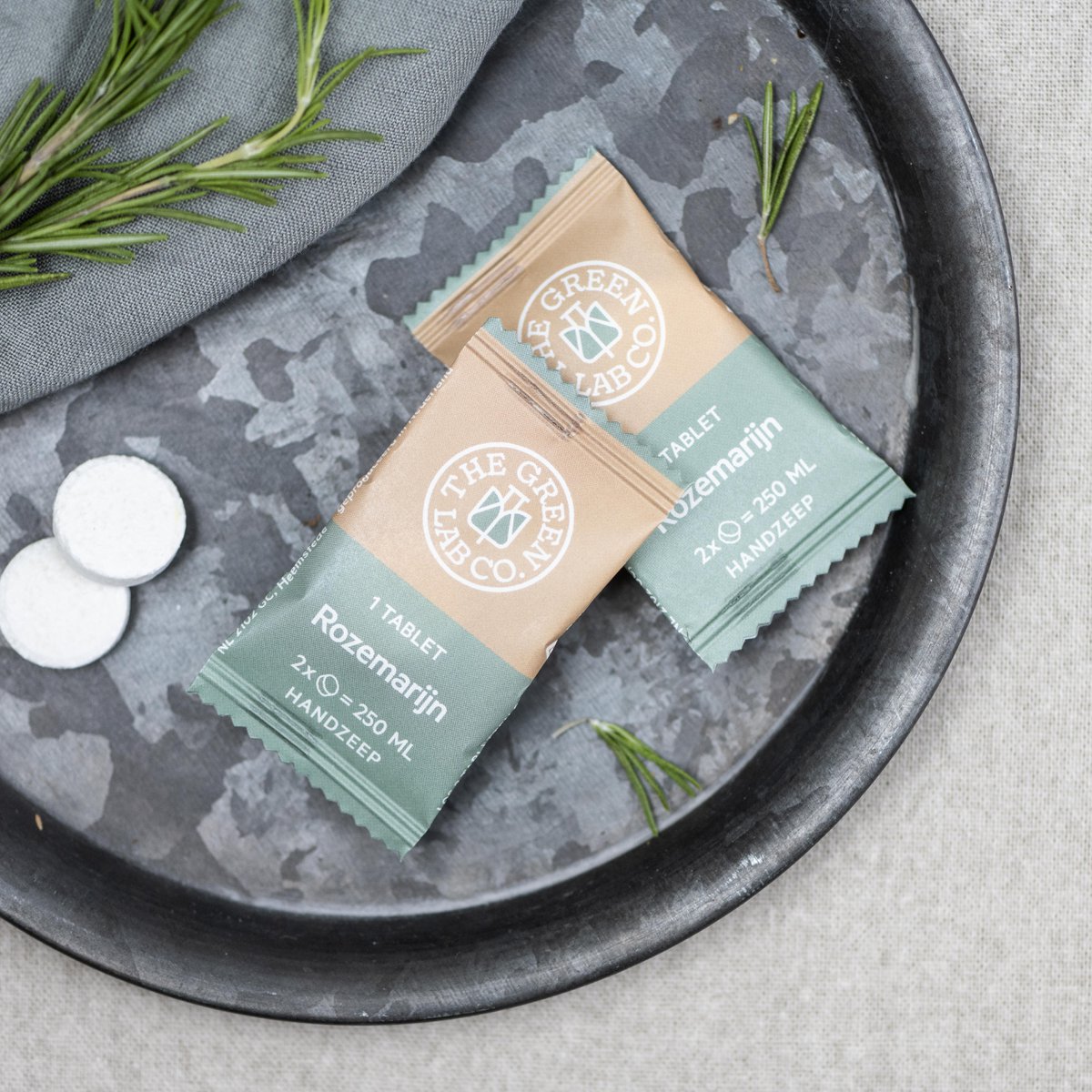 Coffret Comprimés de Savon pour les Mains – Romarin et Gingembre