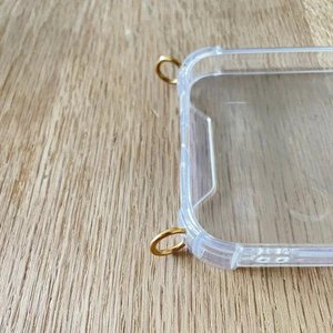 Telefoonhoesje transparant met gouden ringen