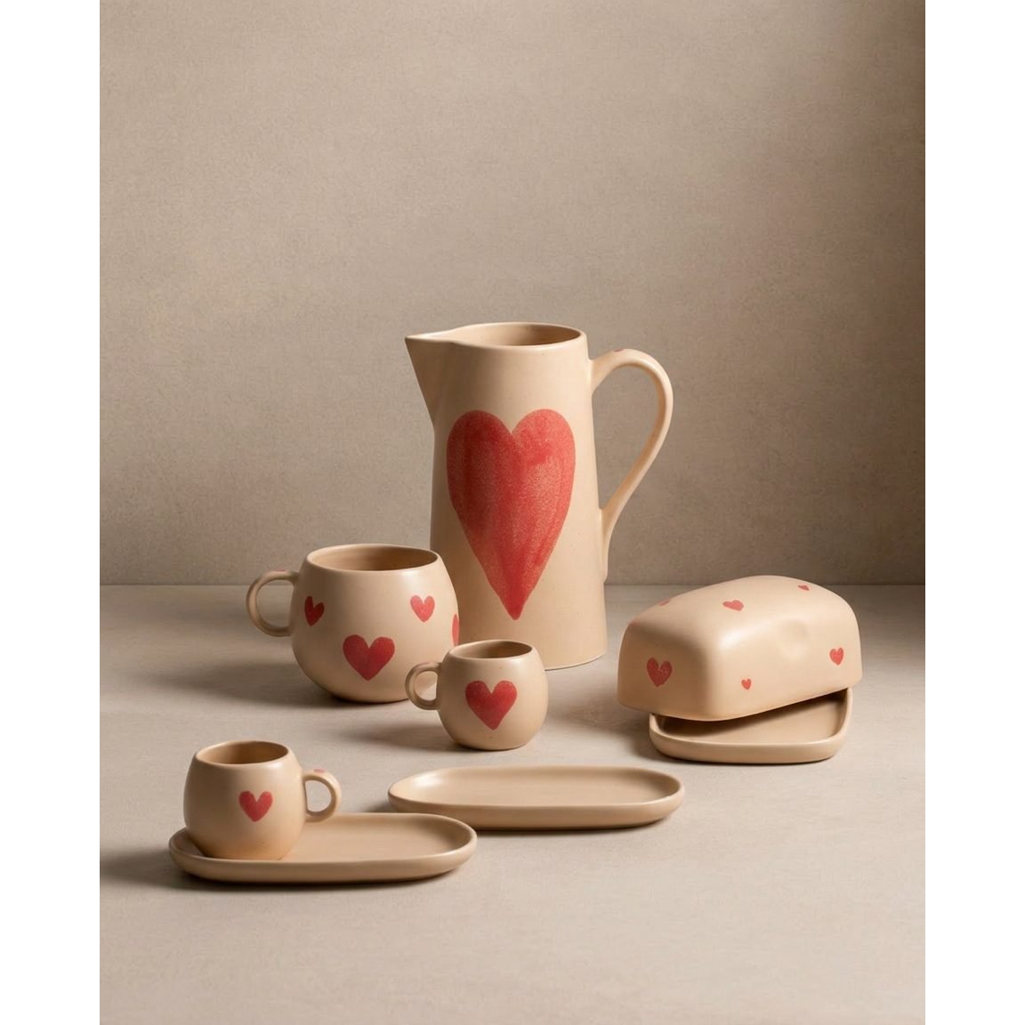 Cozy Hearts Stoneware Ball Mug 500ml Limited Edition