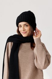 Gorro SOPHIE - 100% lana merino - negro